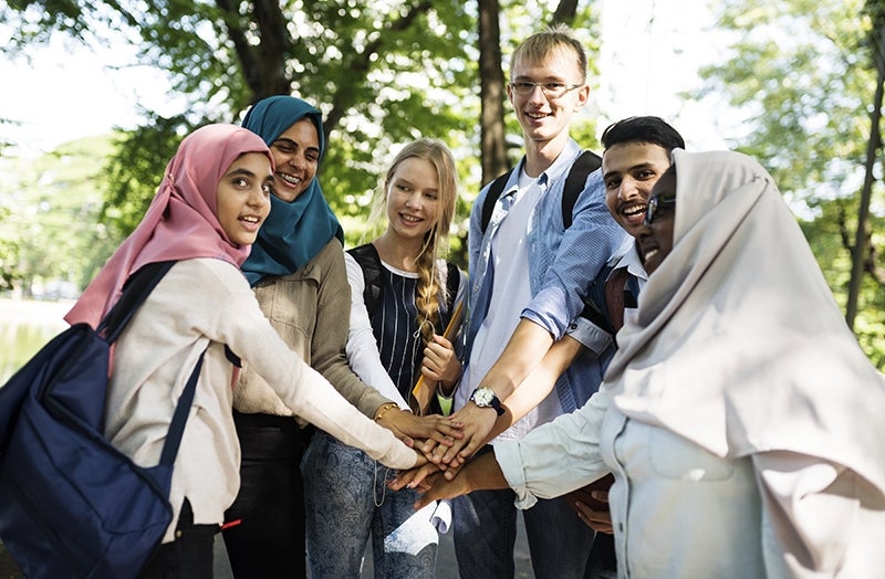 diverse group of youth