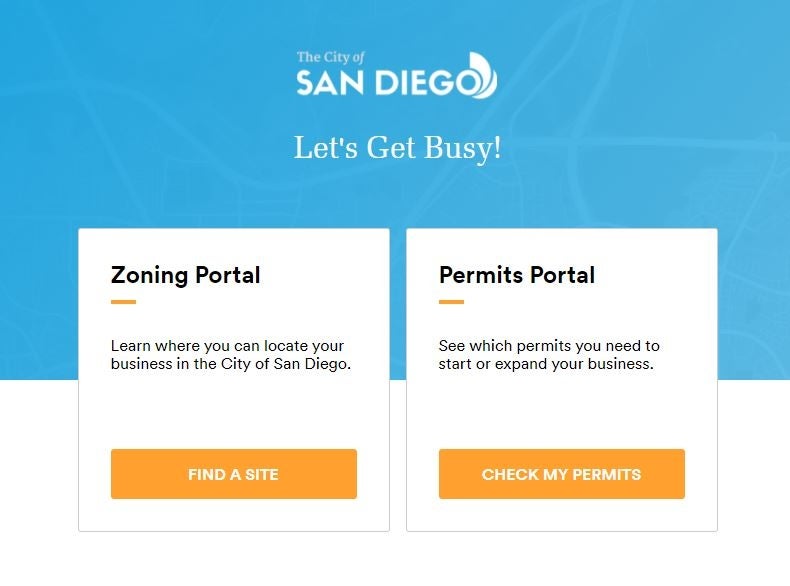 Online Business Portal landing page