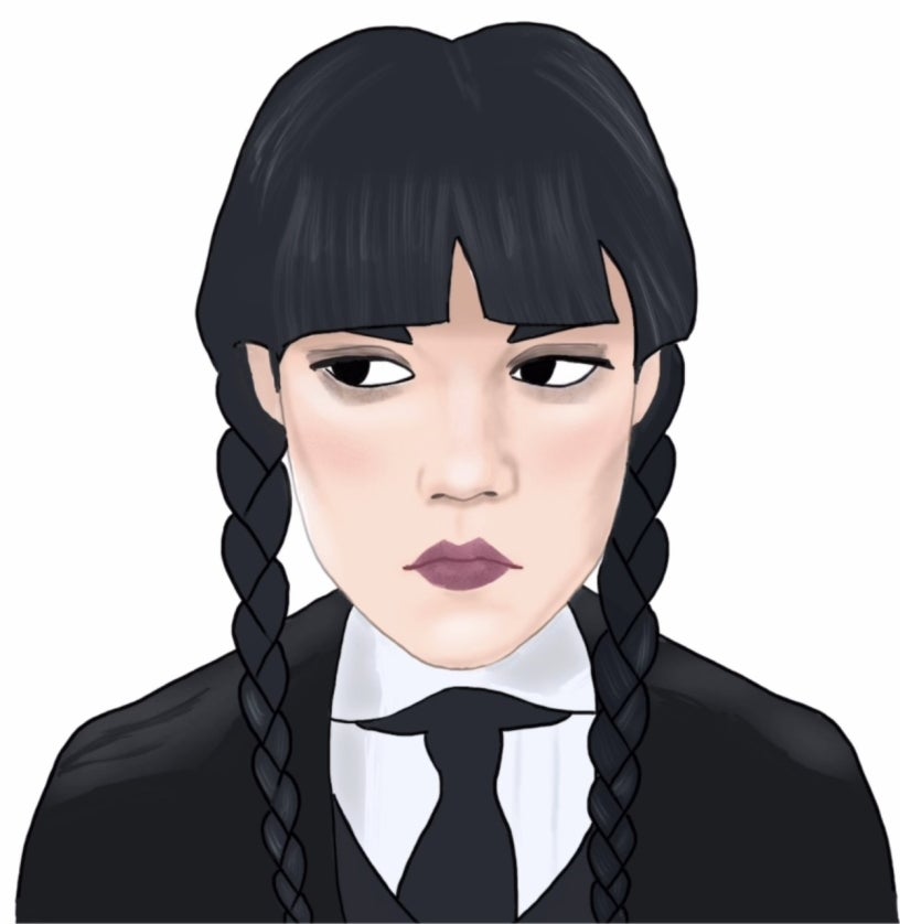 How-To Draw Wednesday Addams (Netflix version)