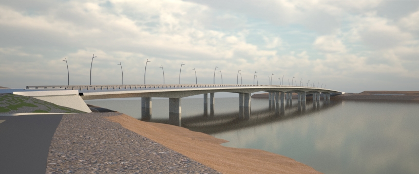 A rendering of the proposed West Mission Bay Drive Bridge