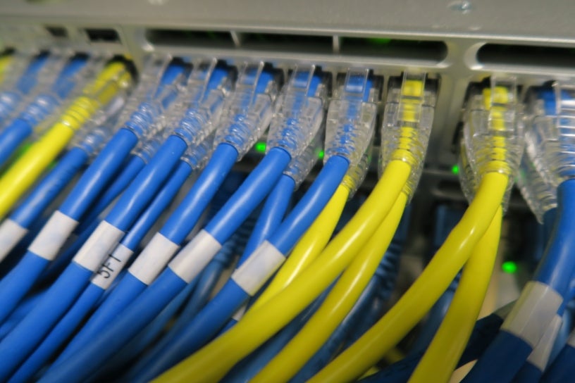 blue and yellow cables