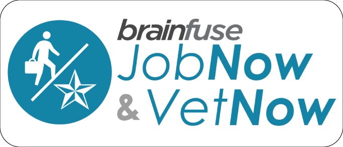 Brainfuse JobNow and VetNow logo