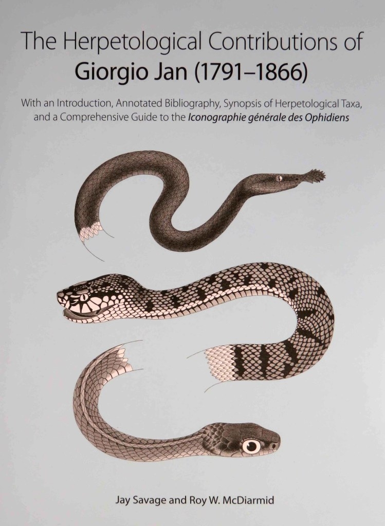 The Herpetological Contributions of Giorgio Jan (1791-1866) by Jay Savage