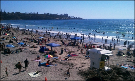 Photo of a crowded beach