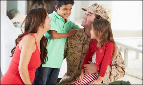 Photo of military family