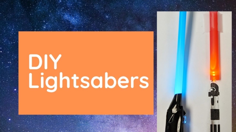 Star Wars Day lightsabers craft