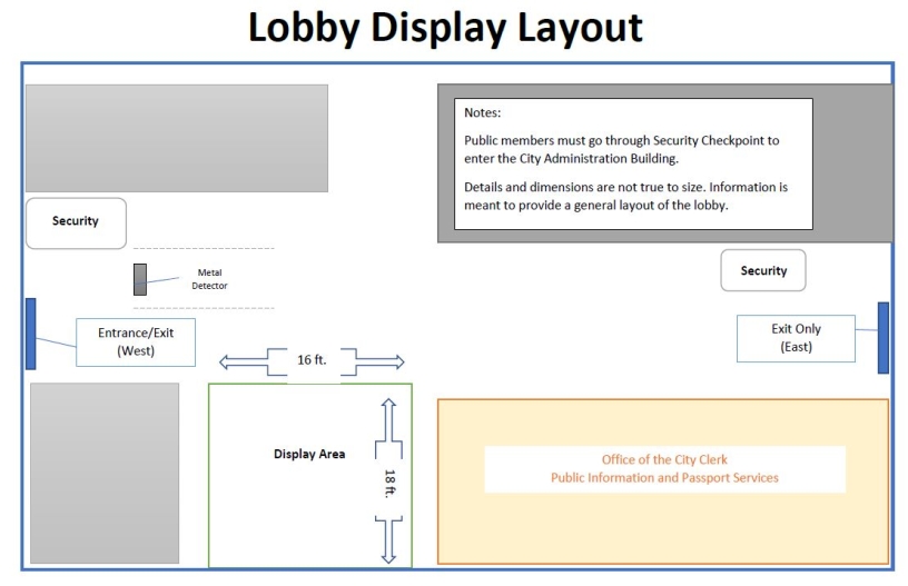 cab lobby display layout