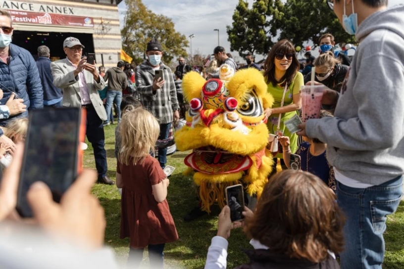 Lunar New year celebration outside the City Heights Performance Annex