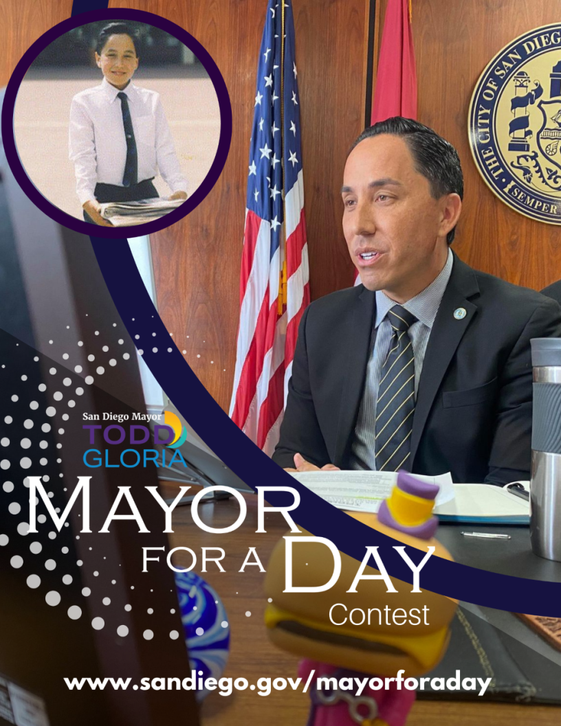 Mayor Gloria Launches "Mayor For a Day" Contest.