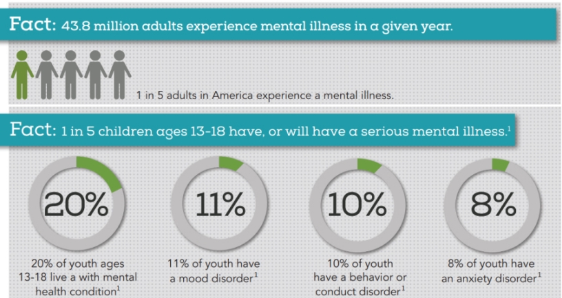 Graphic of mental health statistics
