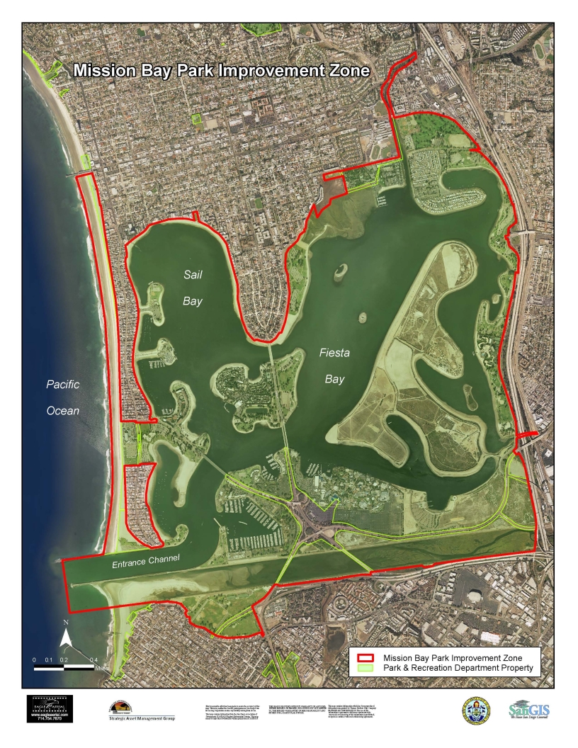 The Mission Bay Park Improvement Zone Map