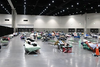 beds in homeless shelter