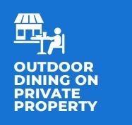 Outdoor Dining on Private Property icon.