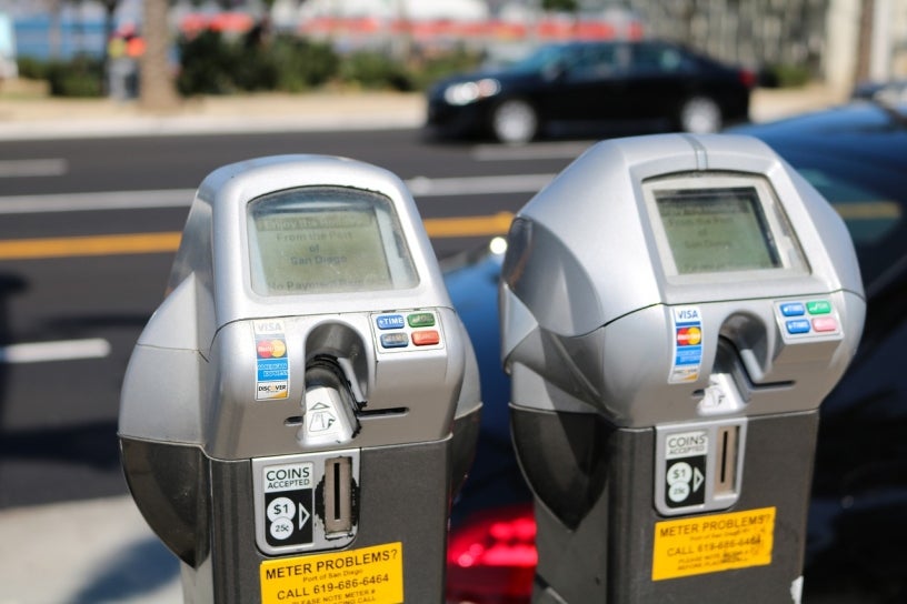 Double-space parking meters