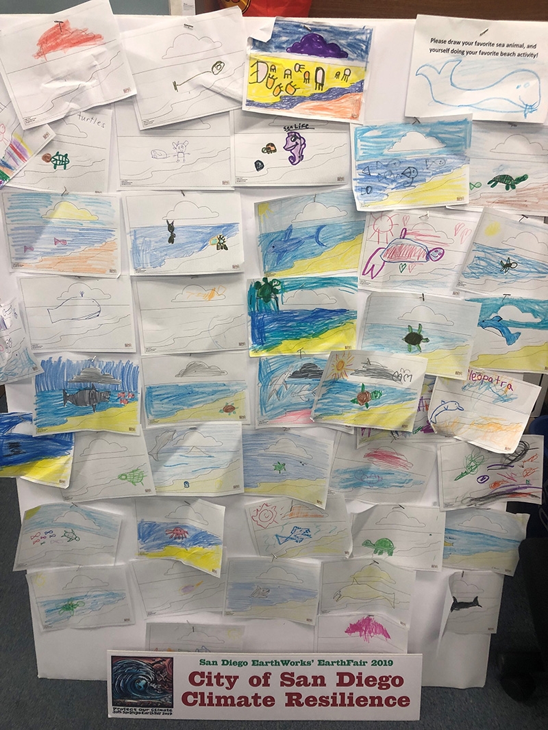 Kid’s drawings from Sea Level Rise Vulnerability Assessment outreach.