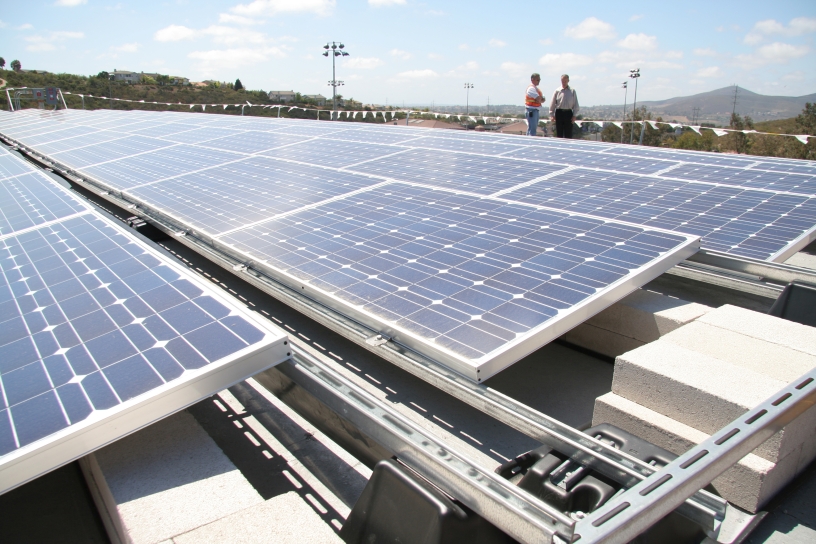 solar panels at Alvarado Water Treatment Plant