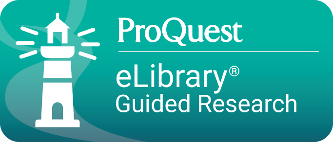 ProQuest eLibrary Guided Research Database button