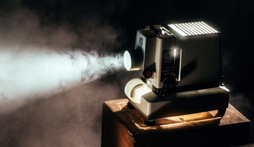 Photo of vintage movie projector