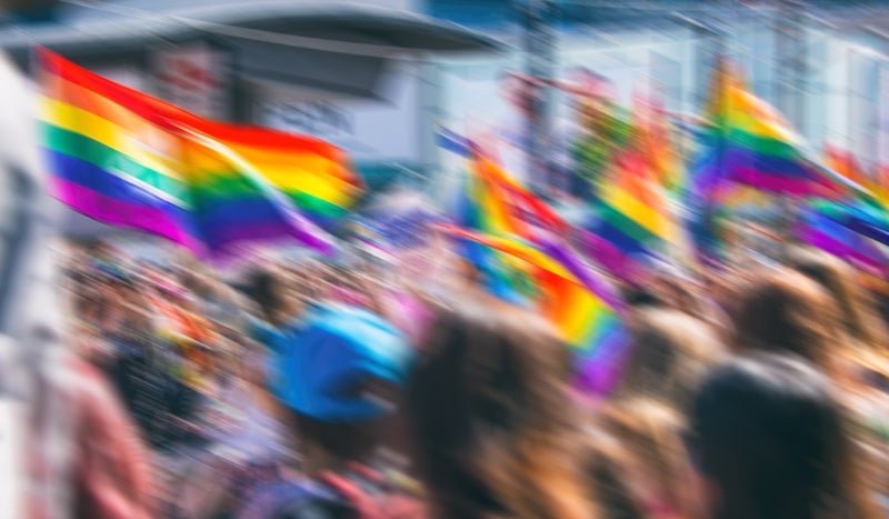 Image of rainbow flags