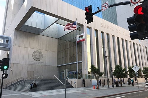 Front entrance of the County of San Diego Superior Court of California