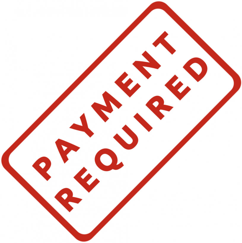 Payment Required sign
