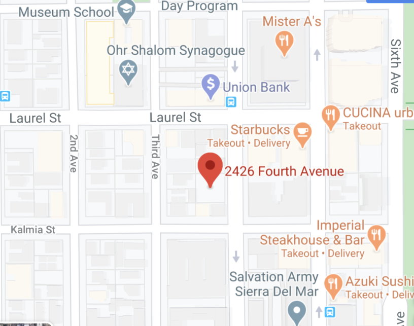 Google map of  2426 Fourth Ave.