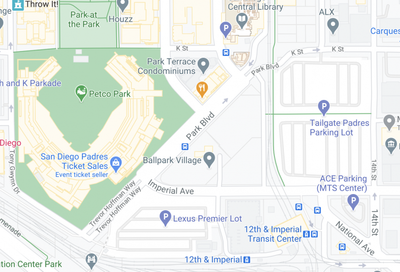 Google map of Tailgate Park