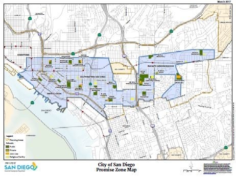 SDPZ Map with Schools and Community Areas