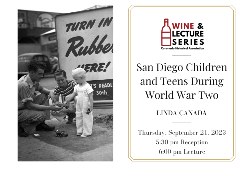 Wine & Lecture: San Diego Children and Teens During World War Two