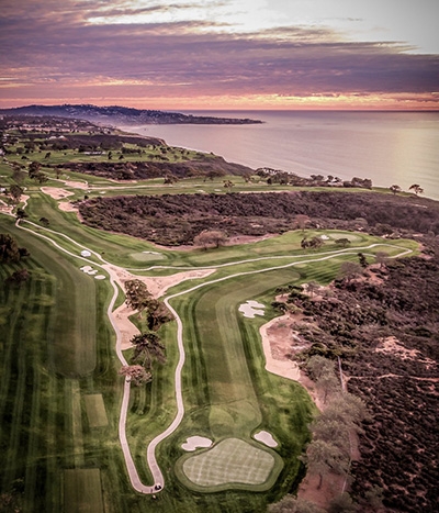 aerial view of Torrey Pines Golf Course