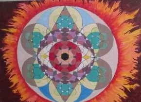 Mandalas and works of abstract realism in oil on canvas by Brian McKnight