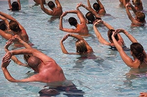 Water fitness class