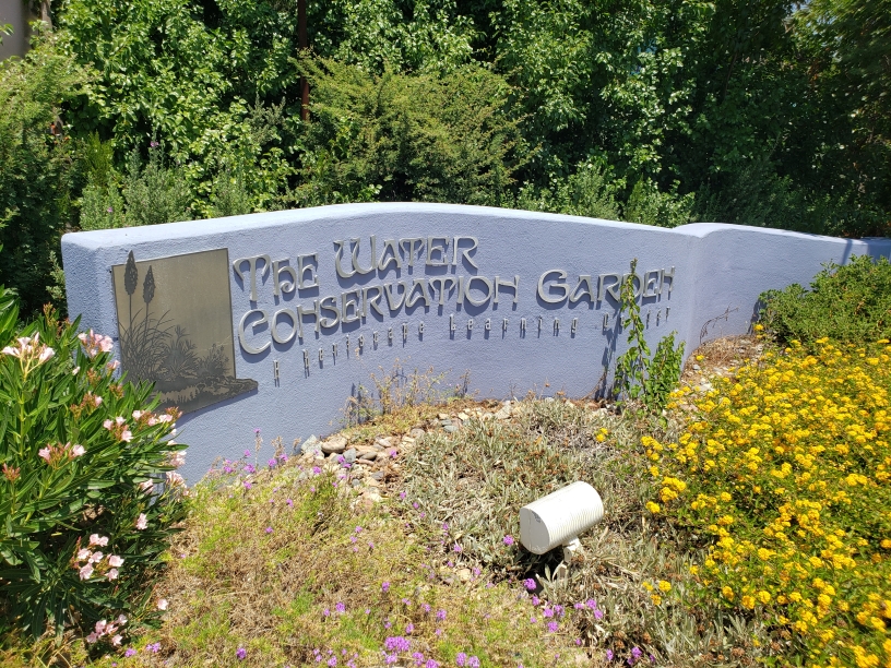 monument sign for the Water Conservation Garden