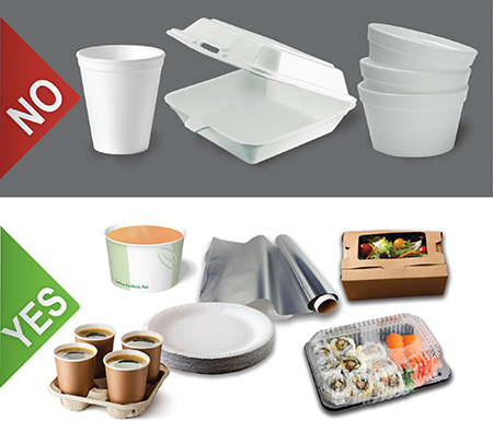 Disposable Foam Plates, Bowls, & Trays