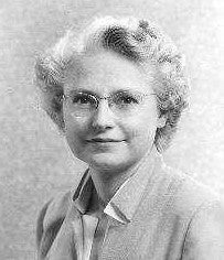 Black and white photo of Clara Breed