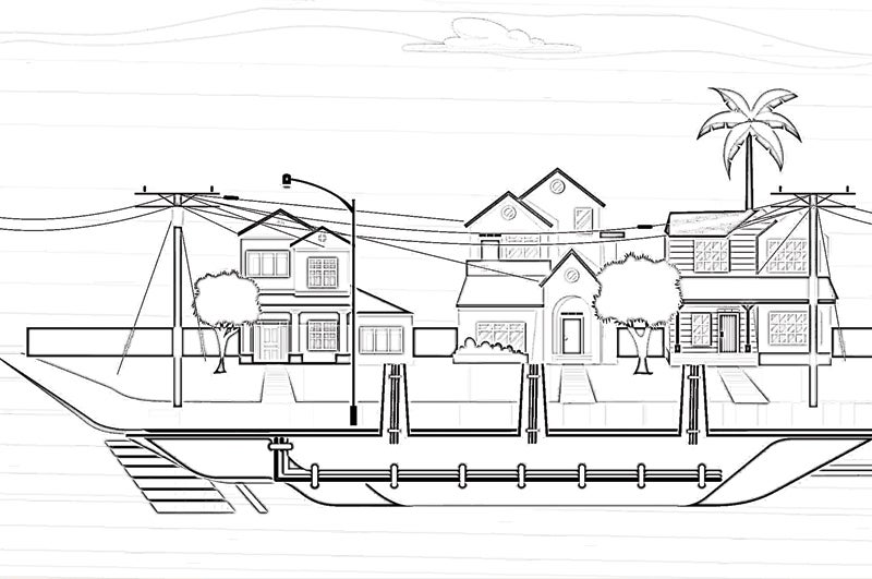 Drawing of proposed undergrounding