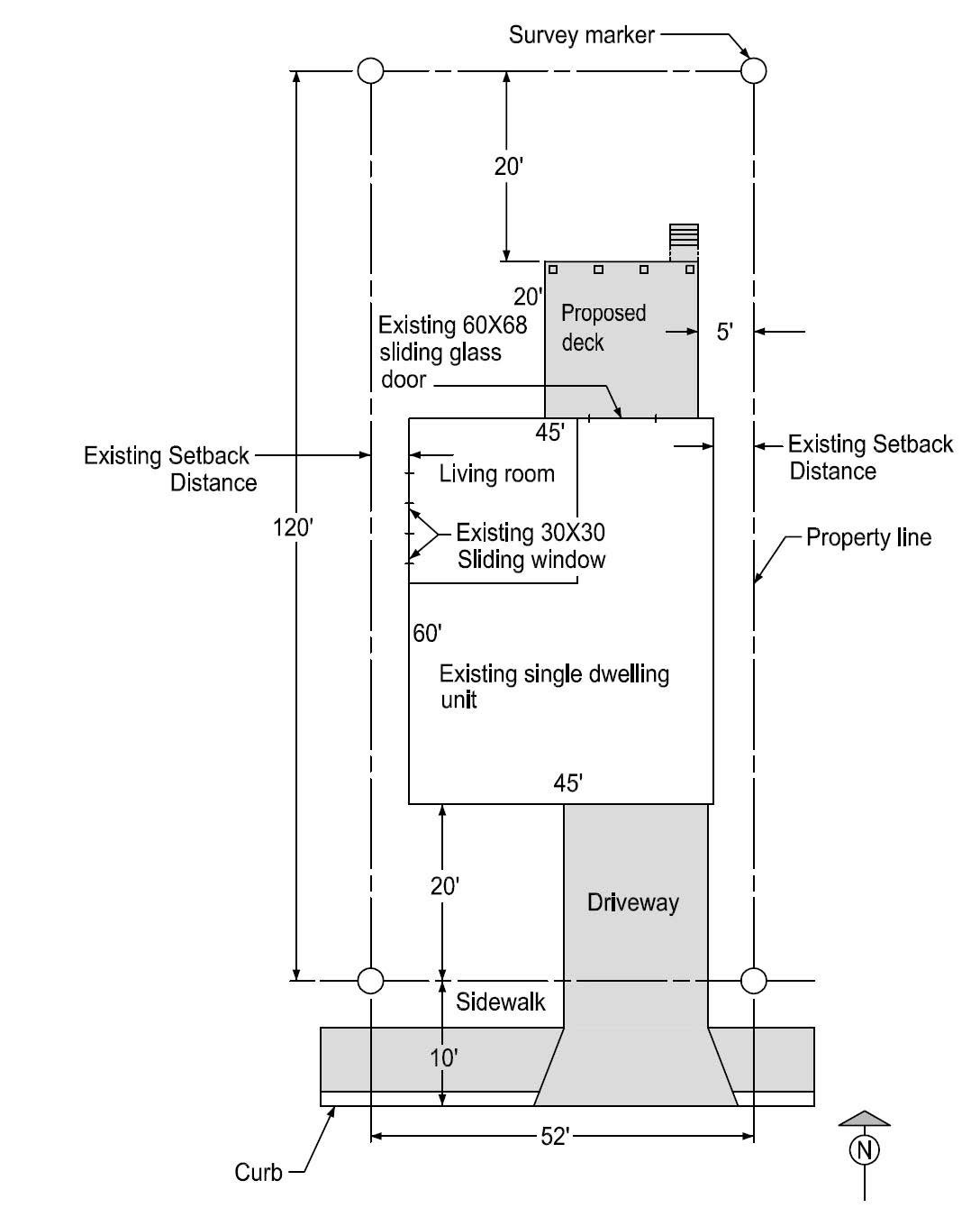 Sample of a Deck Site Plan