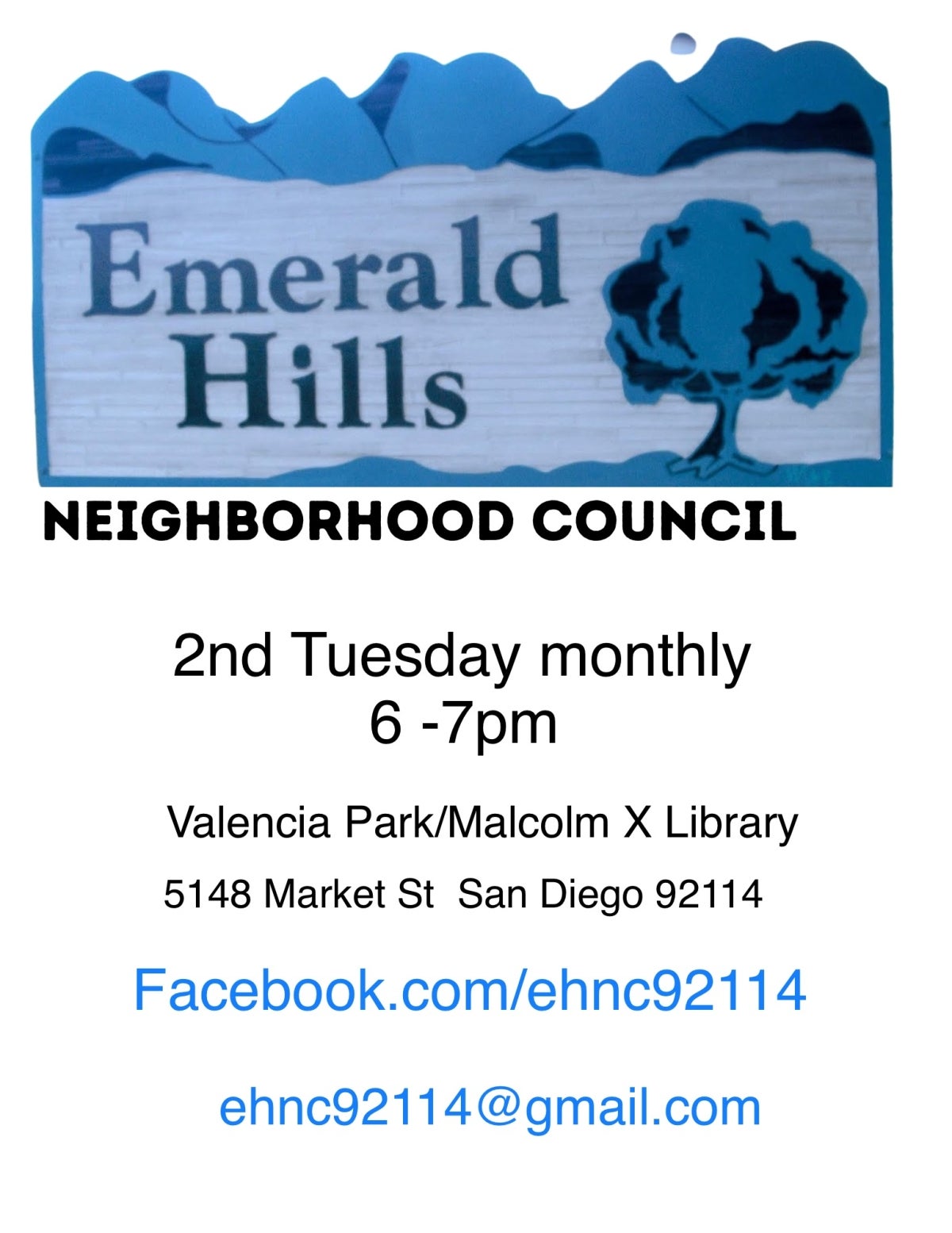 Emerald hills neighborhood council meeting