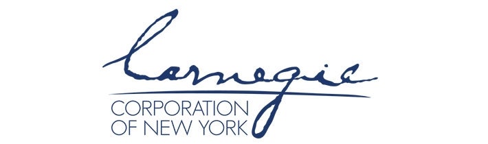 Carnegie corporation New York logo in blue on white background