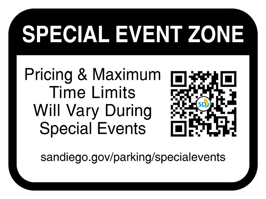 Special Event Zone Sign