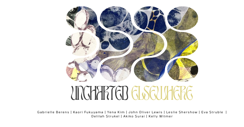 squiggly cutouts over yellow and blue artwork with the words Uncharted Elsewhere below