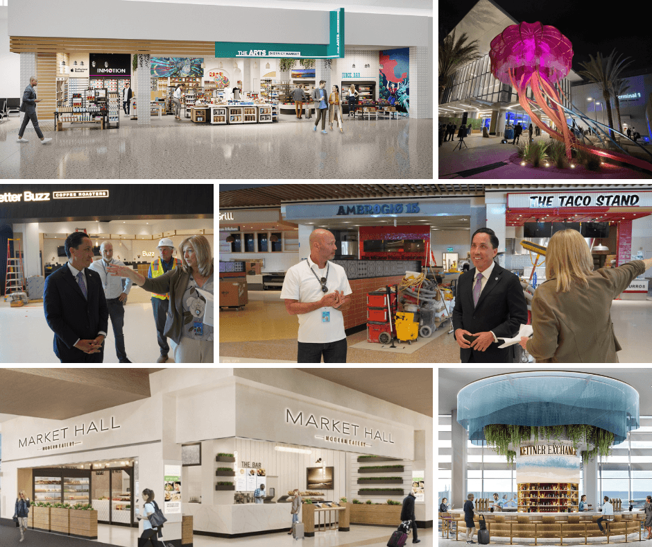 Mayor Gloria at Terminal 1 of the San Diego International Airport