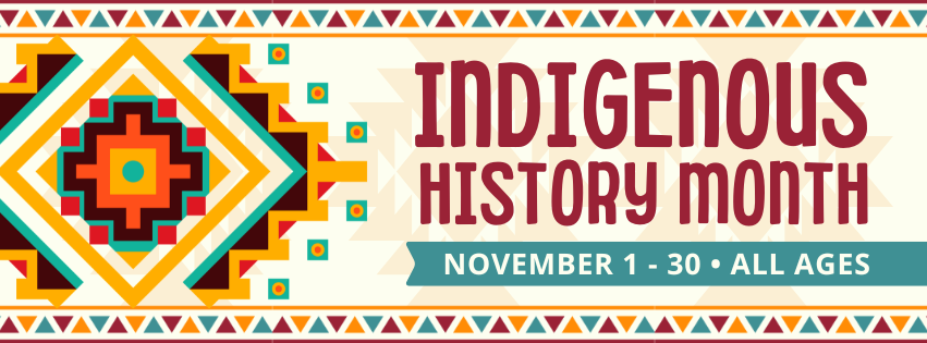 Indigenous History month reading challenge banner