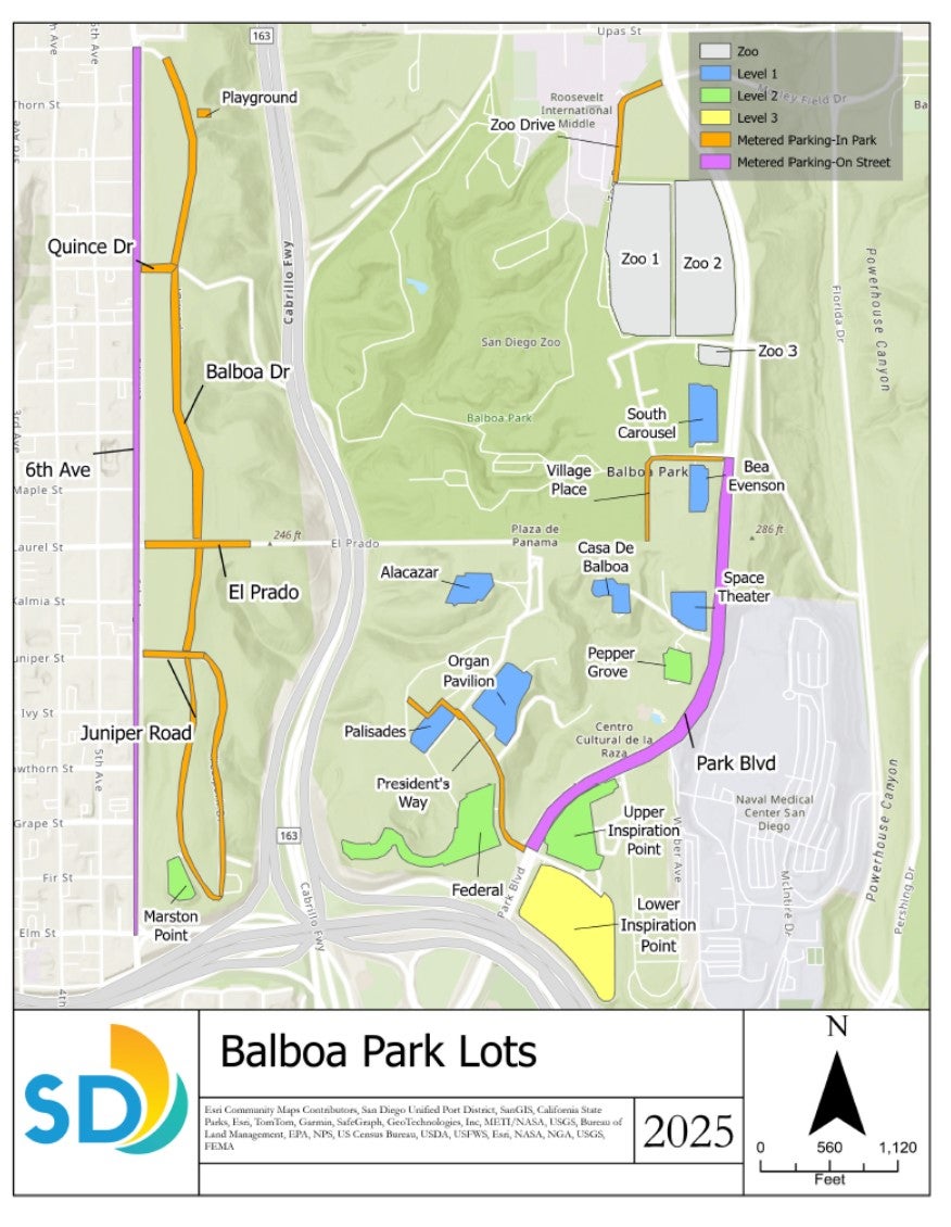 Balboa Park Parking Lots