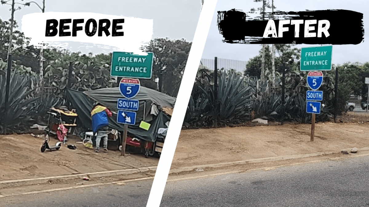 Homelessness area cleaned up