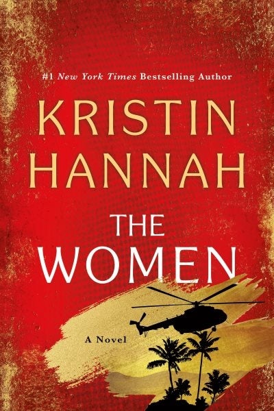 The cover has a red background with a golden sky in the lower half, with silhouettes of a helicopter and palm trees. The authors name is above in gold letters, with the title below in white letters.