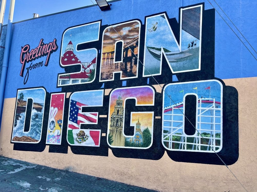 Greetings from San Diego mural