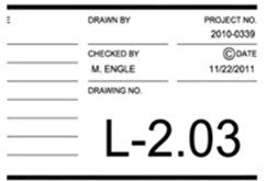 An example of an improper plan sheet number.