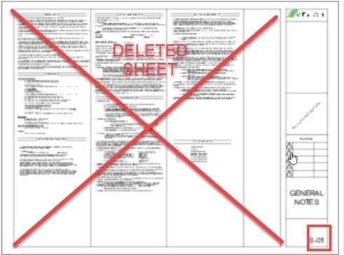 An example of a deleted plan sheet meeting the upload requirements.