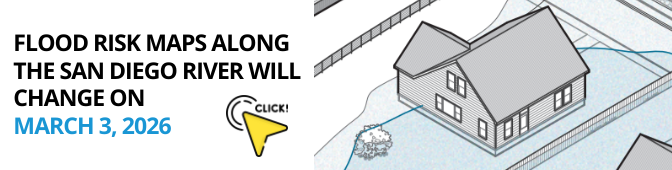 Flood risk maps along the San Diego river will change on March 3, 2026